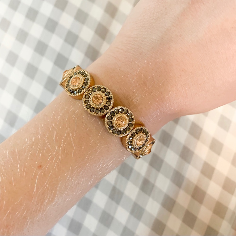 Gold Patterned Statement Bracelet
